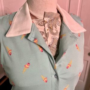 Unique Vintage sleeveless novelty sundress with pockets XL/14